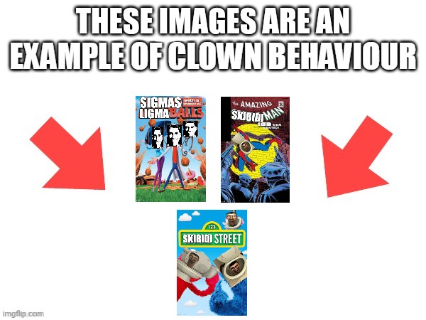 This image is a example of clown behaviour | THESE IMAGES ARE AN | image tagged in this image is a example of clown behaviour | made w/ Imgflip meme maker