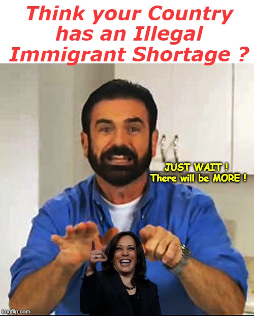 She knows about all things WIDE open | Think your Country has an Illegal Immigrant Shortage ? JUST WAIT ! 
There will be MORE ! | image tagged in kamala illegals meme | made w/ Imgflip meme maker