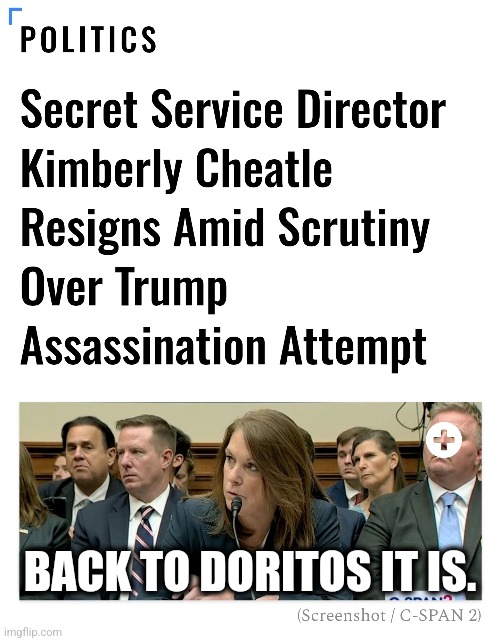 Former Doritos Security Guard seeks work at the CIA. | BACK TO DORITOS IT IS. | image tagged in memes,politics,democrats,republicans,funny,trending | made w/ Imgflip meme maker