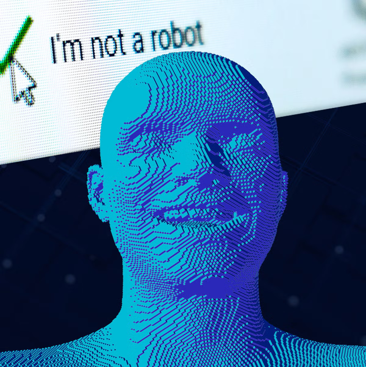 High Quality I'm not a robot Blank Meme Template