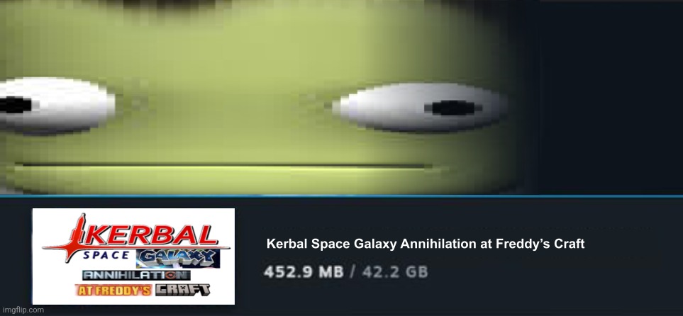 Kerbal Space Galaxy Annihilation at Freddy's Craft | image tagged in steam,video games | made w/ Imgflip meme maker