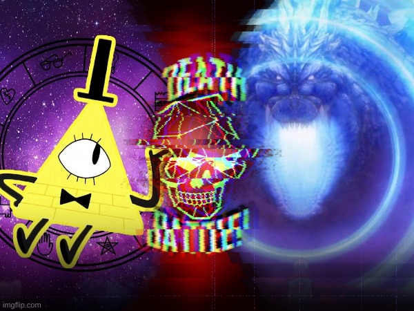 Bill Cipher VS Godzilla Ultima [Gravity Falls VS Godzilla: Singular Point] | image tagged in death battle,bill cipher,godzilla | made w/ Imgflip meme maker