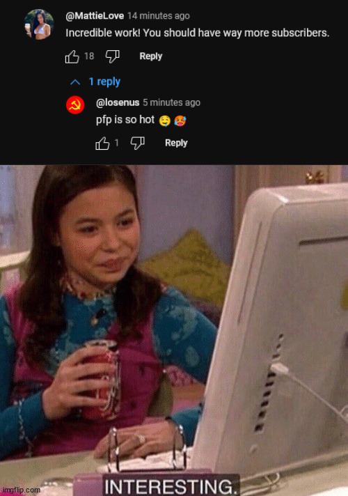 Who let him cook? | image tagged in icarly interesting,youtube,cursed,comments,no no no,no god no god please no | made w/ Imgflip meme maker