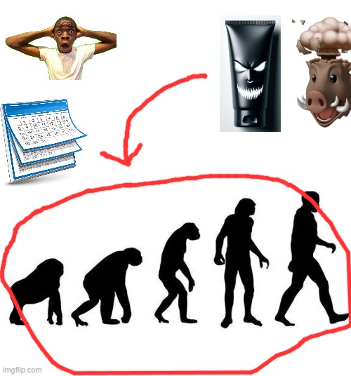 context in comments | image tagged in human evolution | made w/ Imgflip meme maker