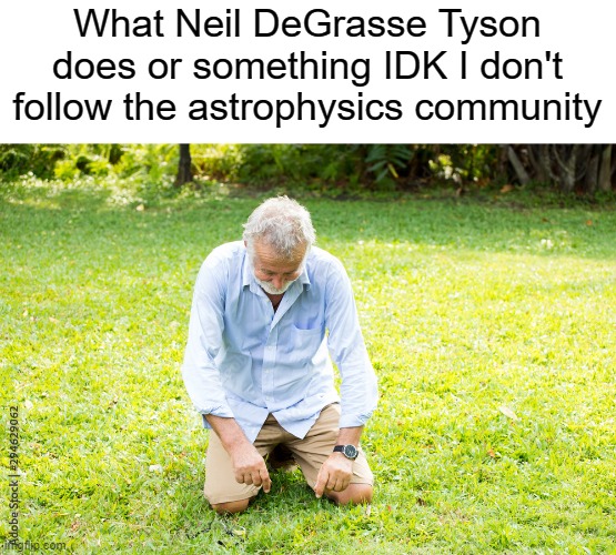 More like Kneel in DeGrass Tyson | What Neil DeGrasse Tyson does or something IDK I don't follow the astrophysics community | image tagged in neil degrasse tyson,grass,bad pun | made w/ Imgflip meme maker