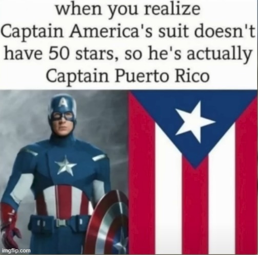 I mean, details are details but man. | image tagged in captain america,avengers,my disappointment is immeasurable,marvel,puerto rico,america | made w/ Imgflip meme maker