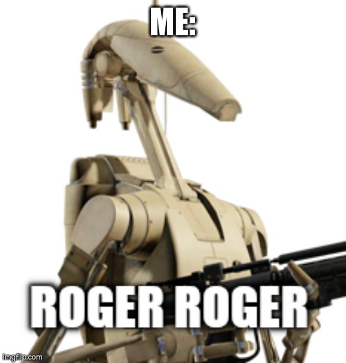 Roger Roger | ME: | image tagged in roger roger | made w/ Imgflip meme maker