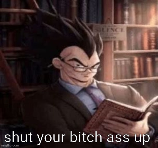 Vegeta | shut your bitch ass up | image tagged in vegeta | made w/ Imgflip meme maker