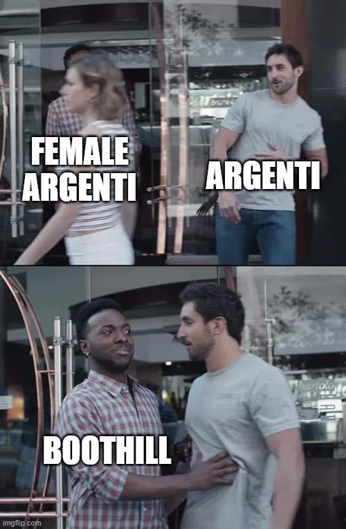 Why.... Why Boothill likes Argenti | ARGENTI; FEMALE ARGENTI; BOOTHILL | image tagged in black guy stopping,gaming,video games | made w/ Imgflip meme maker