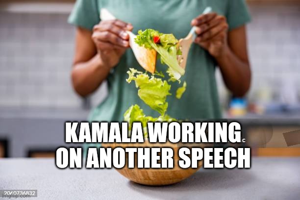 KAMALA WORKING ON ANOTHER SPEECH | made w/ Imgflip meme maker