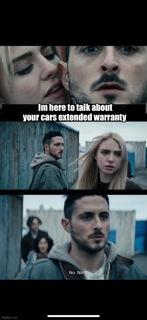 Frenchie gets an offer | Im here to talk about your cars extended warranty | image tagged in frenchie the boys | made w/ Imgflip meme maker