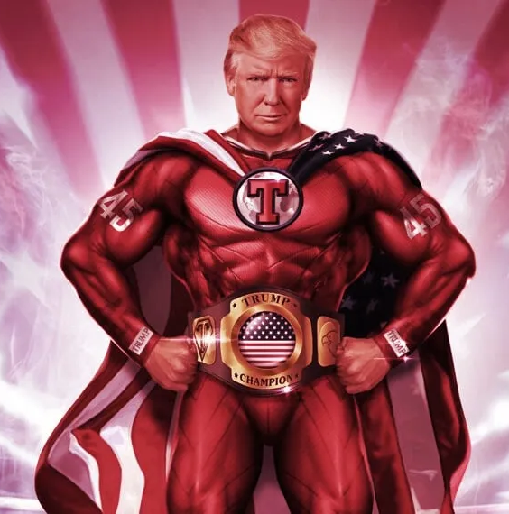 High Quality Donald Trump as Superhero Blank Meme Template