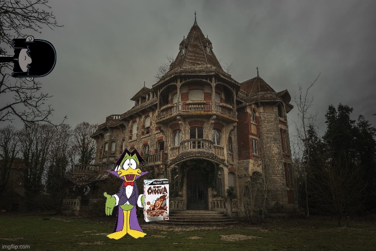 Lucy Sees Count Duckula with a box of Count Chocula cereal | image tagged in cereal,the loud house,nickelodeon,girl,vampire,duck | made w/ Imgflip meme maker