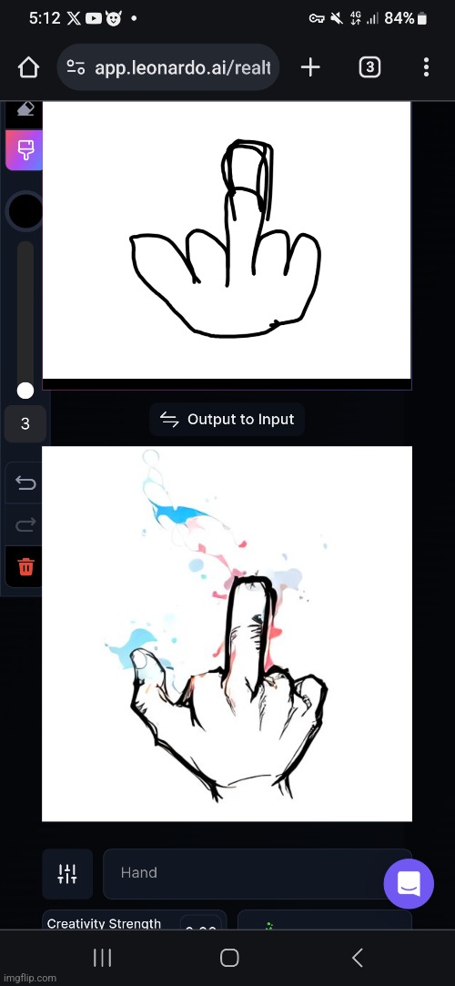 I made a middle finger using a real time AI canvas | made w/ Imgflip meme maker