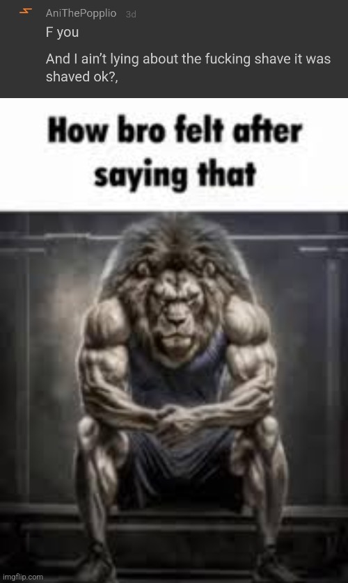 image tagged in how bro felt after saying that | made w/ Imgflip meme maker