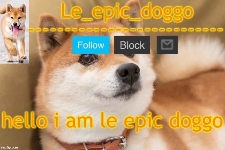 epic doggo's temp back in old fashion | hello i am le epic doggo | image tagged in epic doggo's temp back in old fashion | made w/ Imgflip meme maker