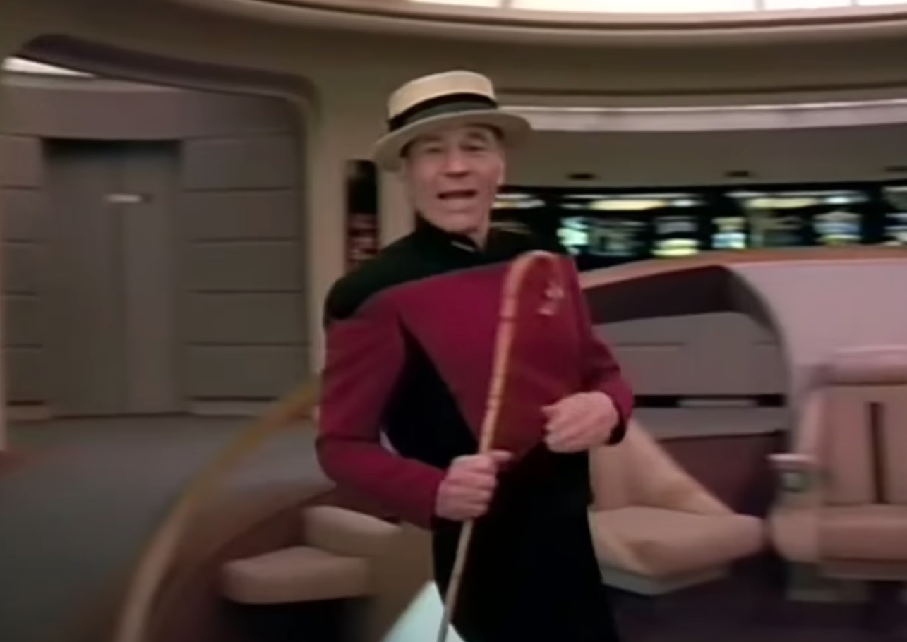 Picard Dancing Bridge Blank Meme Template