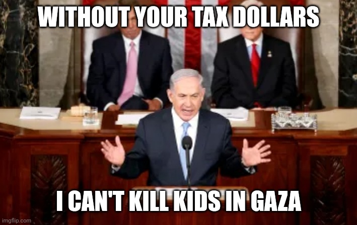 Go back home Bibi | WITHOUT YOUR TAX DOLLARS; I CAN'T KILL KIDS IN GAZA | image tagged in congress,israel | made w/ Imgflip meme maker