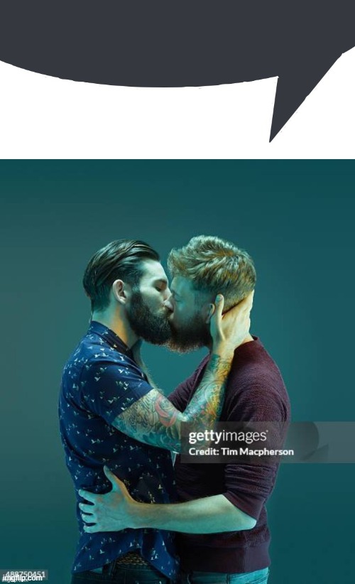 2 men kissing speech bubble | image tagged in 2 men kissing speech bubble | made w/ Imgflip meme maker