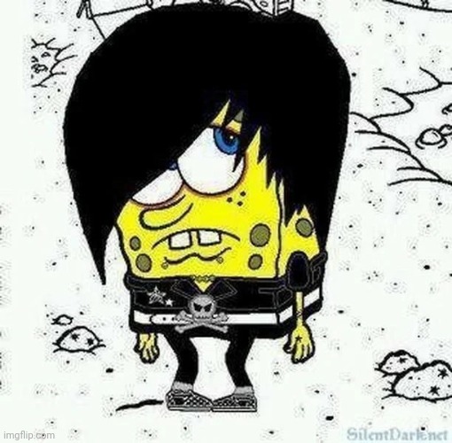 Emo Sponge | image tagged in emo sponge | made w/ Imgflip meme maker
