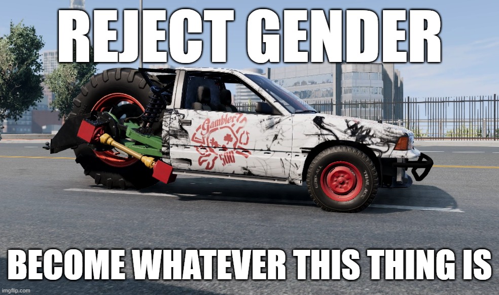 REJECT GENDER; BECOME WHATEVER THIS THING IS | made w/ Imgflip meme maker