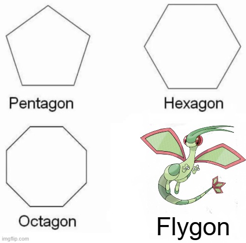 Pentagon Hexagon Octagon Meme | Flygon | image tagged in memes,pentagon hexagon octagon,can't argue with that / technically not wrong | made w/ Imgflip meme maker