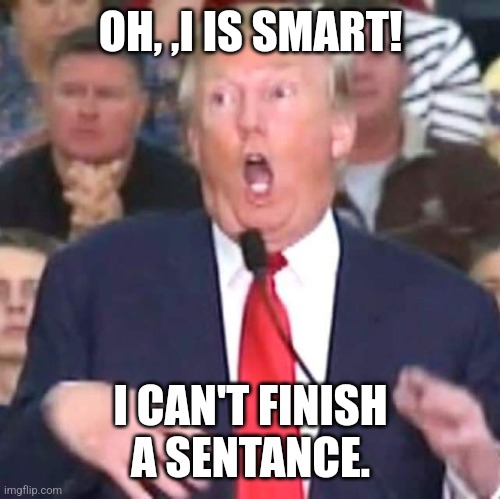 OH, ,I IS SMART! I CAN'T FINISH A SENTANCE. | image tagged in guilty | made w/ Imgflip meme maker