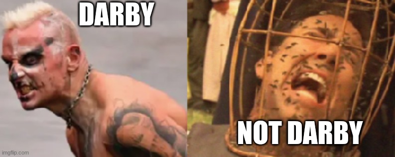 DARBY; NOT DARBY | image tagged in pro wrestling,aew,wwe,nicholas cage | made w/ Imgflip meme maker