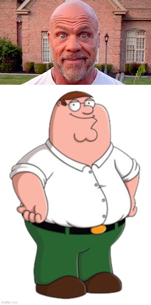 image tagged in kurt angle stare,peter griffin | made w/ Imgflip meme maker