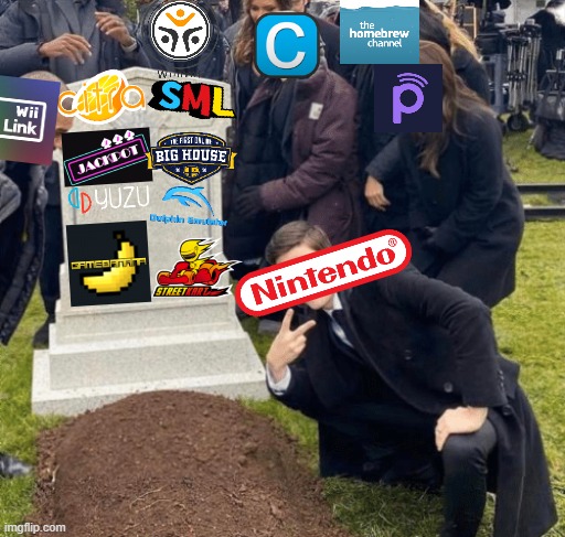 Nintendo when they take down fans/fan projects | image tagged in grant gustin over grave,nintendo,sml,super smash bros,gaming | made w/ Imgflip meme maker