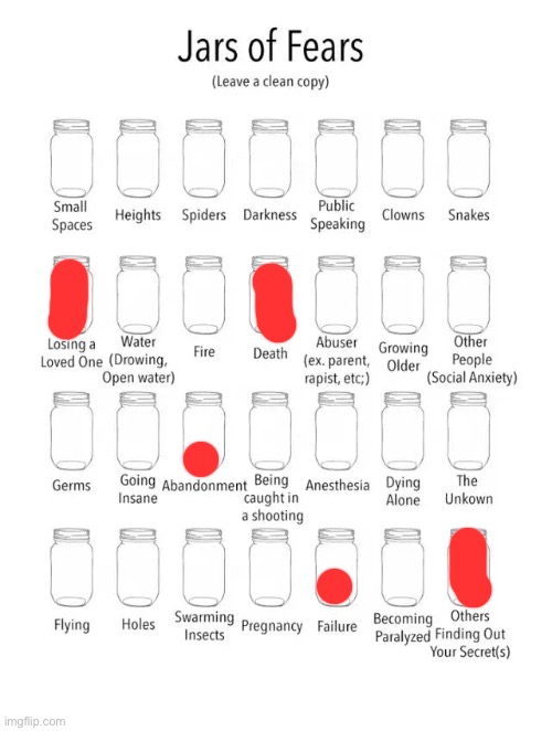 Jar of fears clear version | image tagged in jar of fears clear version | made w/ Imgflip meme maker
