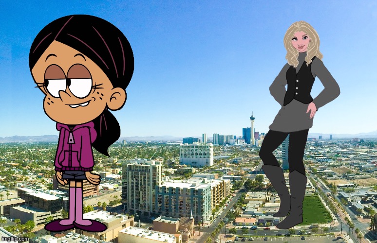 50 Foot Girls Destroy Las Vegas | image tagged in the loud house,nickelodeon,ronnie anne,girls,giants,ronnie anne santiago | made w/ Imgflip meme maker