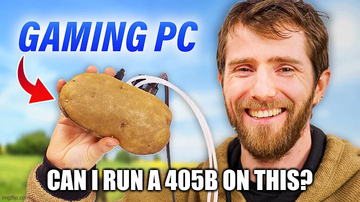 Llama 3.1 405B meme | CAN I RUN A 405B ON THIS? | image tagged in potato | made w/ Imgflip meme maker