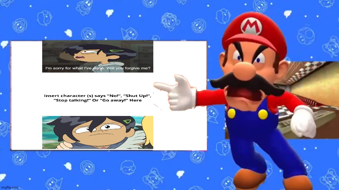 mario hates squidwardt2000 meme art | image tagged in mario hates for what | made w/ Imgflip meme maker