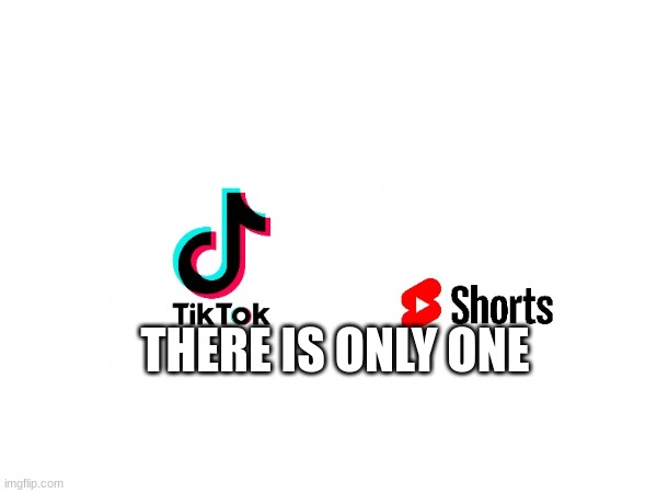 YouTube shorts or tiktok? | THERE IS ONLY ONE | image tagged in youtube | made w/ Imgflip meme maker