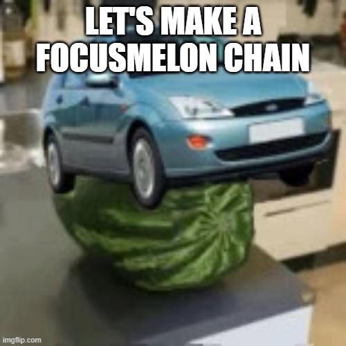FocusMelon | LET'S MAKE A FOCUSMELON CHAIN | image tagged in focusmelon | made w/ Imgflip meme maker