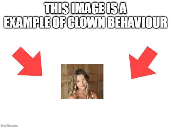 Neeekkklkaa creenj | image tagged in this image is a example of clown behaviour | made w/ Imgflip meme maker
