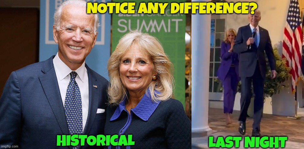 I wish I was a little bit taller | NOTICE ANY DIFFERENCE? HISTORICAL; LAST NIGHT | image tagged in government corruption,fjb,first lady,flotus,height,potus | made w/ Imgflip meme maker