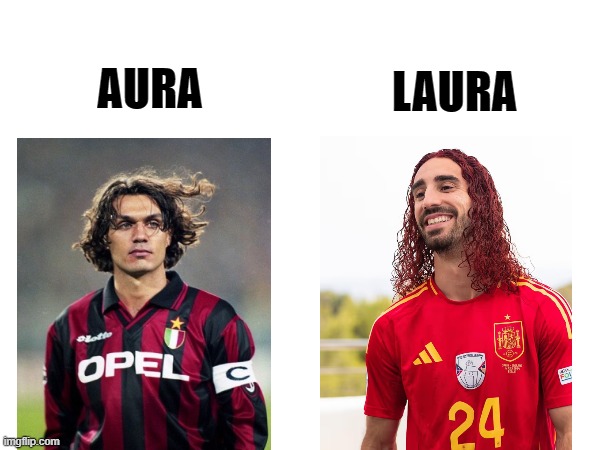LAURA; AURA | image tagged in memes,football,soccer,funny | made w/ Imgflip meme maker