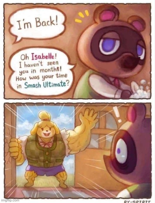 Damn isabelle | image tagged in animal crossing,isabelle,tom nook,not my art | made w/ Imgflip meme maker