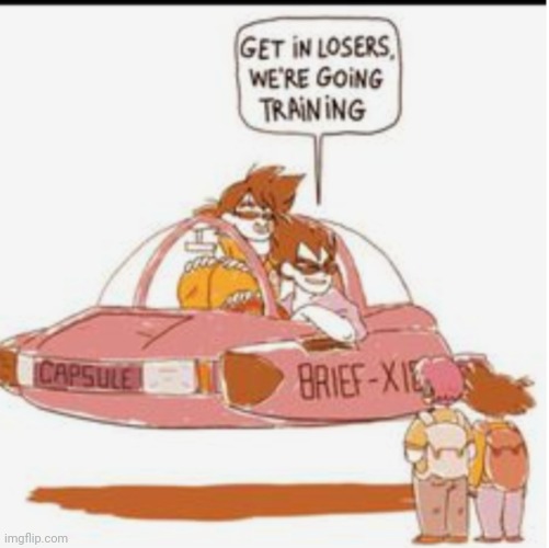 Get in losers we're going training | image tagged in anime,vegeta,trunks,goku,goten,get in loser | made w/ Imgflip meme maker