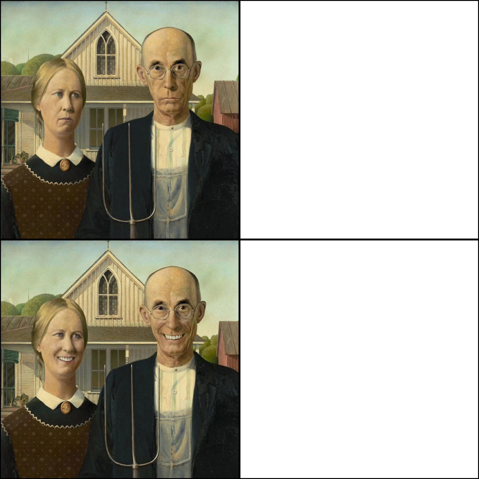 sad-happy-ma-pa Blank Meme Template