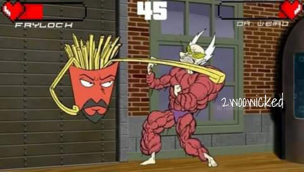 Frylock Vs. Dr. Weird Blank Meme Template