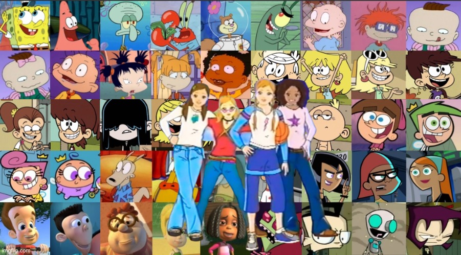 Nickelodeon crossover team + everGirl | image tagged in nickelodeon,the loud house,rugrats,invader zim,danny phantom,the fairly oddparents | made w/ Imgflip meme maker