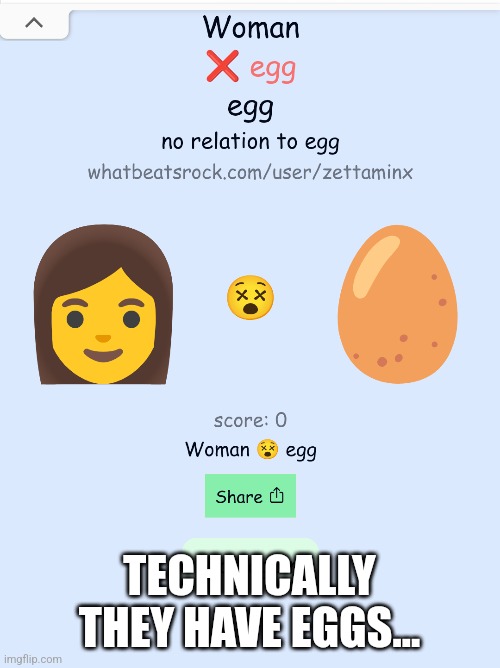 TECHNICALLY THEY HAVE EGGS... | made w/ Imgflip meme maker