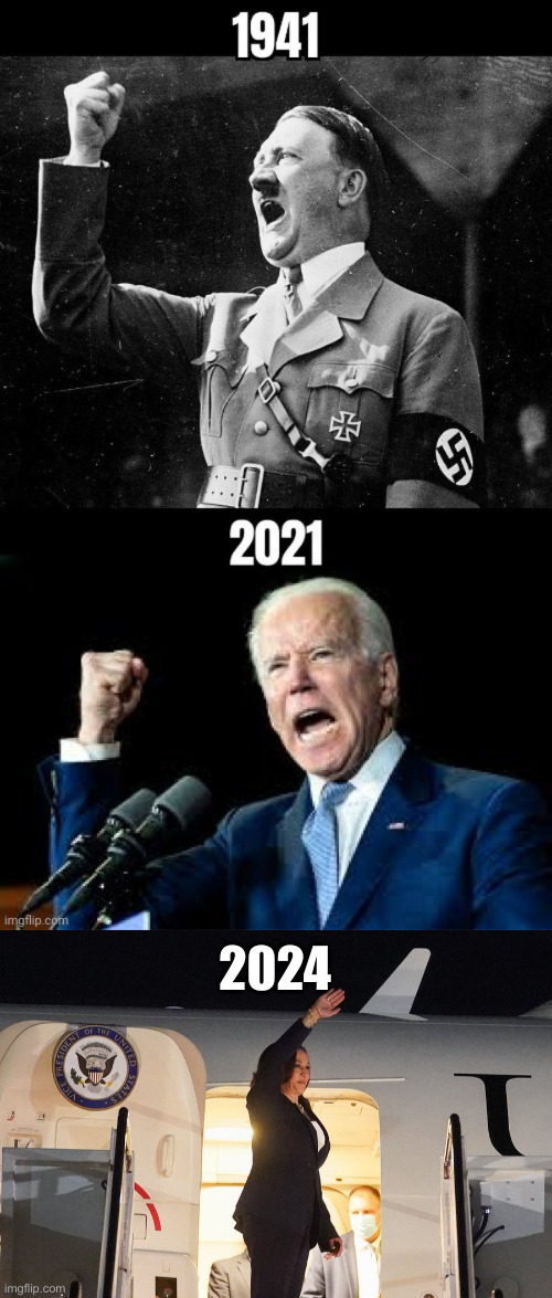 Think Not ? Think Again | 2024 | image tagged in adolph biden,kamala waves goodbye to abandoned in afghanistan,political meme,politics,evil | made w/ Imgflip meme maker