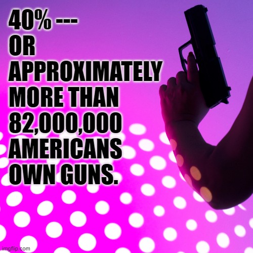 2nd Amendment | 40% ---  
OR
APPROXIMATELY
MORE THAN
82,000,000
AMERICANS
OWN GUNS. | image tagged in guns,america,gun rights,meme,right to bear arms,pink | made w/ Imgflip meme maker