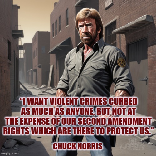 2nd Amendment | “I WANT VIOLENT CRIMES CURBED AS MUCH AS ANYONE, BUT NOT AT THE EXPENSE OF OUR SECOND AMENDMENT
RIGHTS WHICH ARE THERE TO PROTECT US.”; CHUCK NORRIS | image tagged in chuck norris,gun rights,guns,right to bear arms,crime | made w/ Imgflip meme maker