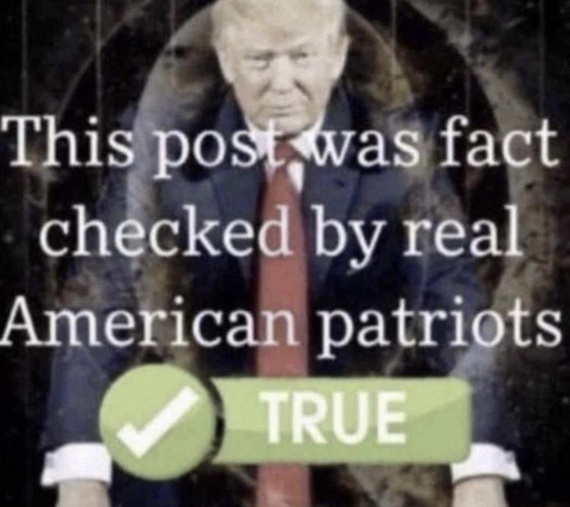 High Quality This post was fact checked by real American patriots Blank Meme Template