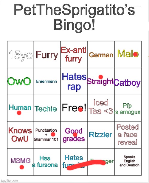 PetTheSprigatito’s bingo! | image tagged in petthesprigatito s bingo | made w/ Imgflip meme maker